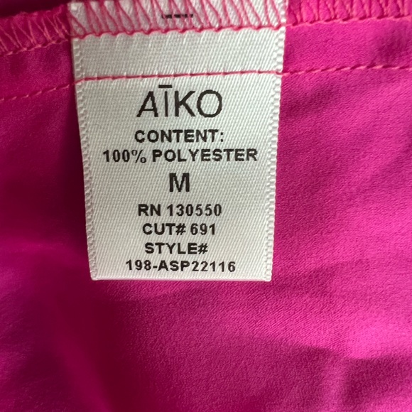 Aiko double camisole made in USA orange & pink Sz M - Picture 7 of 8